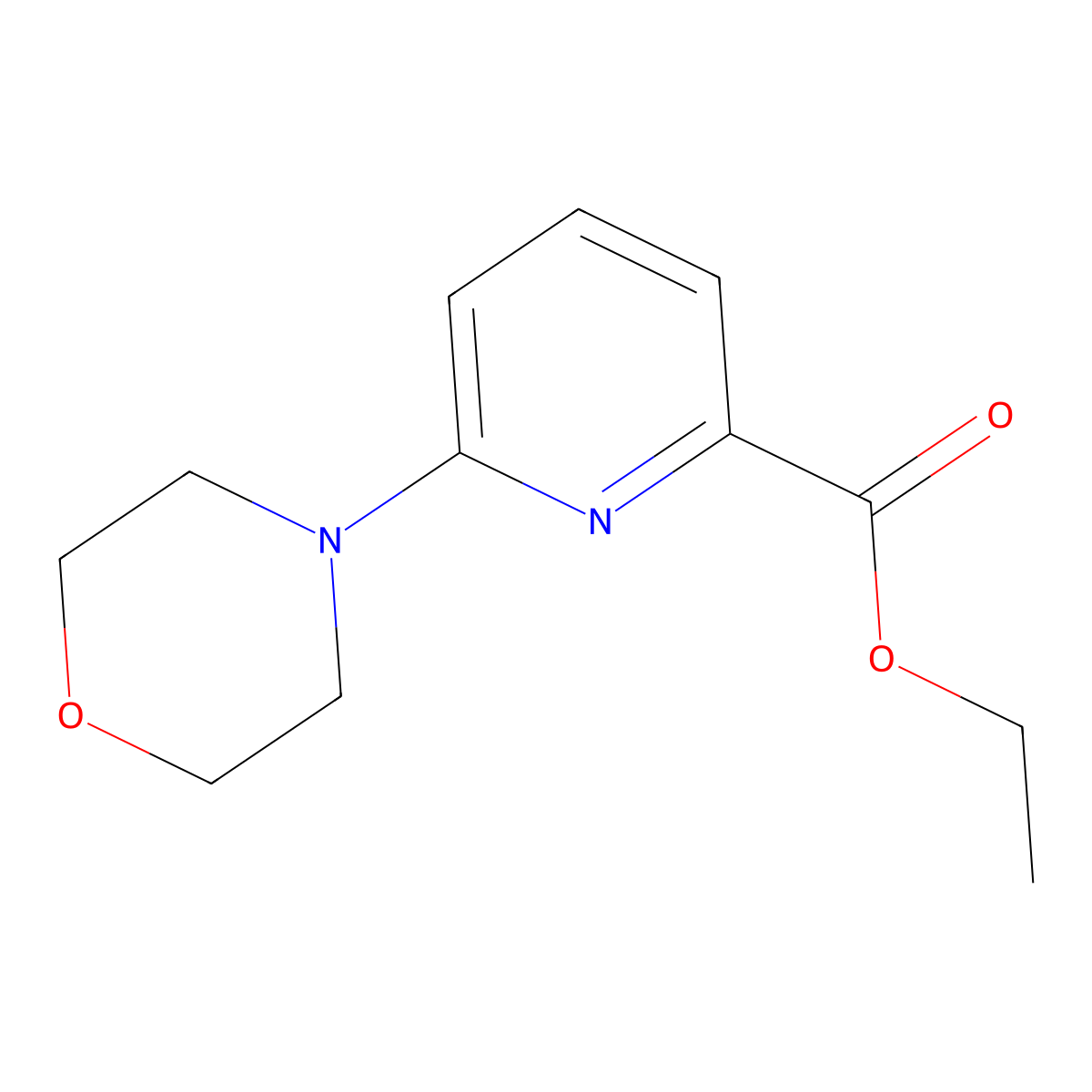Ethyl 6-morpholinopyridine-2-carboxylate molecular structure, CAS 1061750-15-9