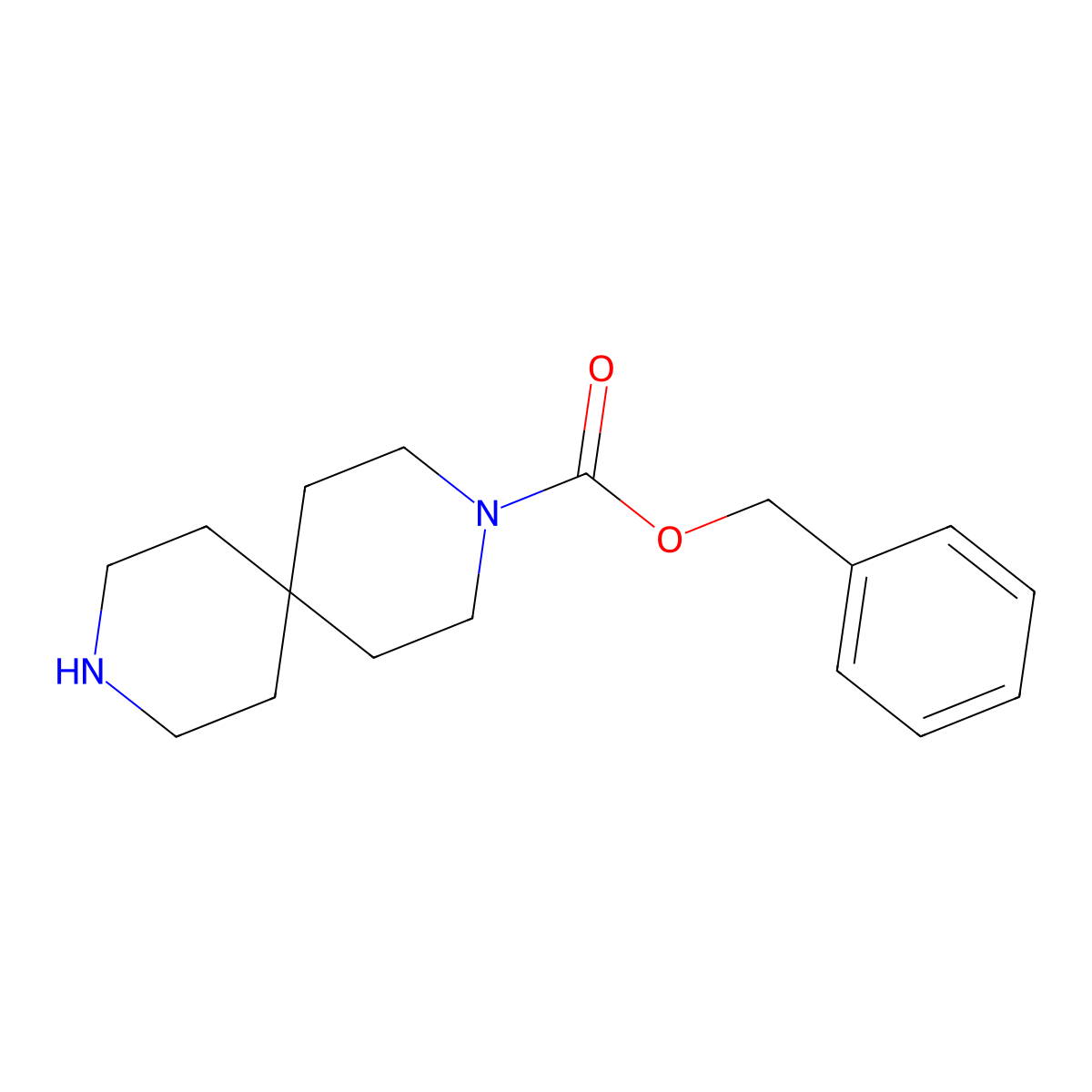 3,9-Diazaspiro[5.5]undecane-3-carboxylic acid, phenylmethyl ester molecular structure, CAS 1061755-67-6