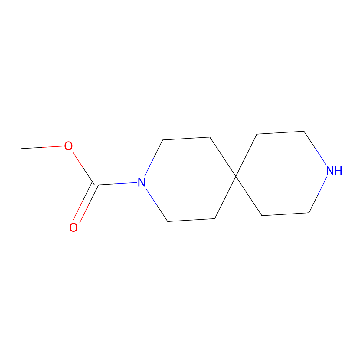Methyl 3,9-diazaspiro[5.5]undecane-3-carboxylate molecular structure, CAS 1061755-70-1