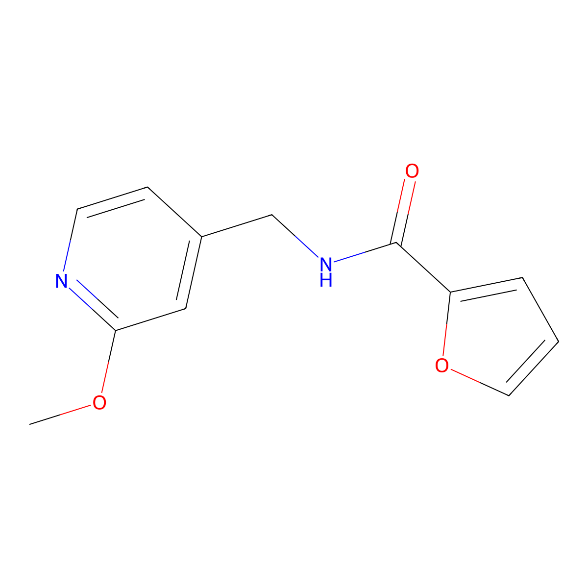 n-((2-Methoxypyridin-4-yl)methyl)furan-2-carboxamide molecular structure, CAS 1061760-11-9