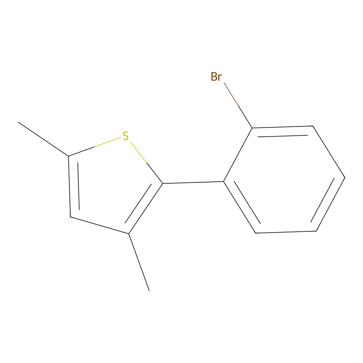 2-(2-Bromophenyl)-3,5-dimethylthiophene molecular structure, CAS 106183-35-1