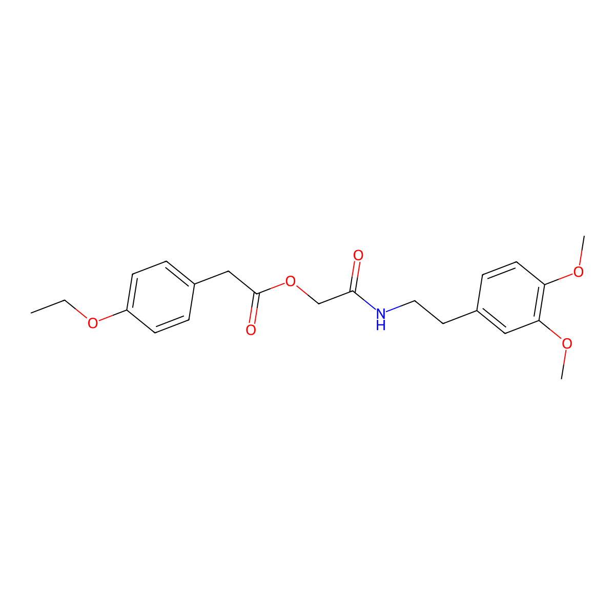 {[2-(3,4-Dimethoxyphenyl)ethyl]carbamoyl}methyl 2-(4-ethoxyphenyl)acetate molecular structure, CAS 1061842-62-3