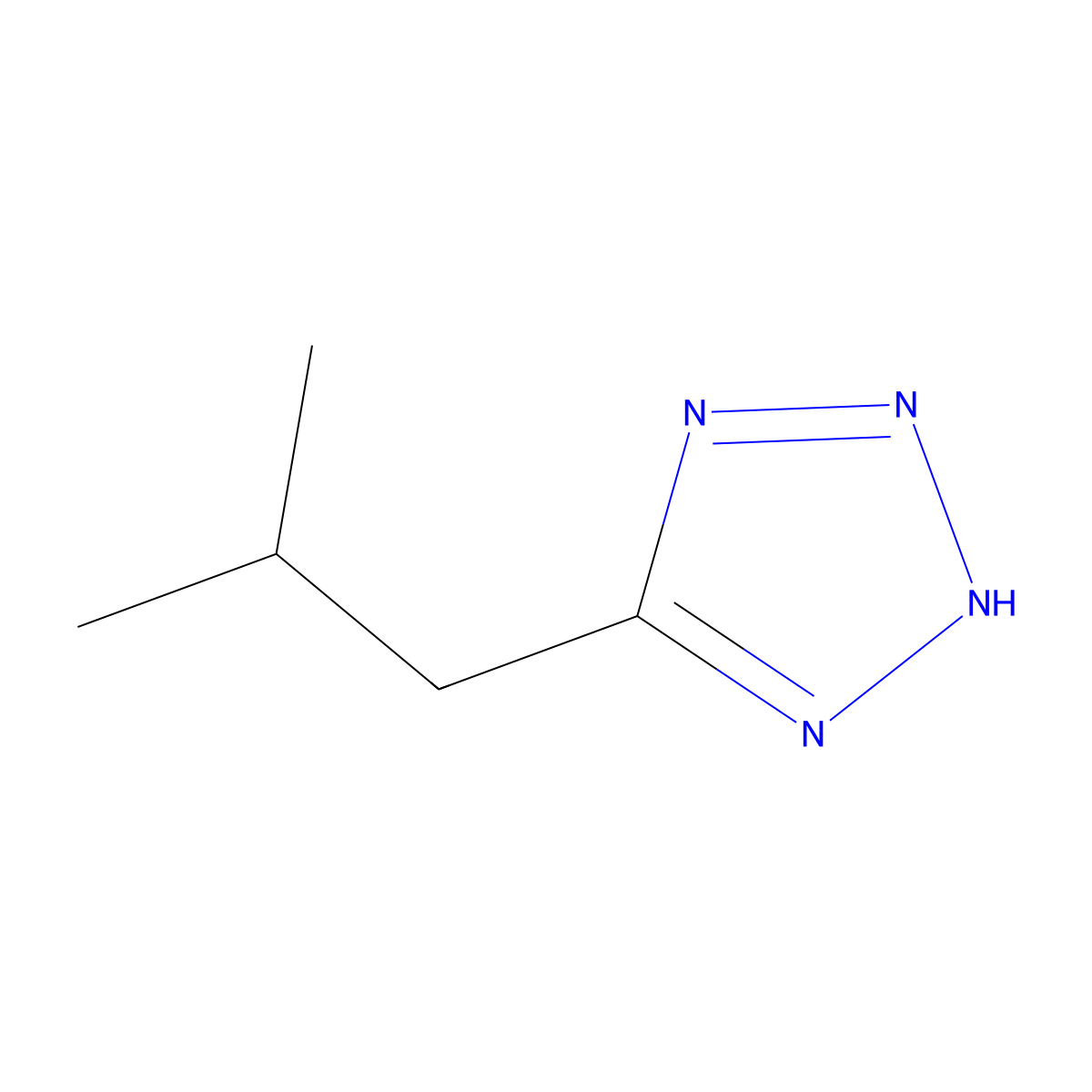 5-(2-Methylpropyl)-2H-tetrazole molecular structure, CAS 106192-01-2