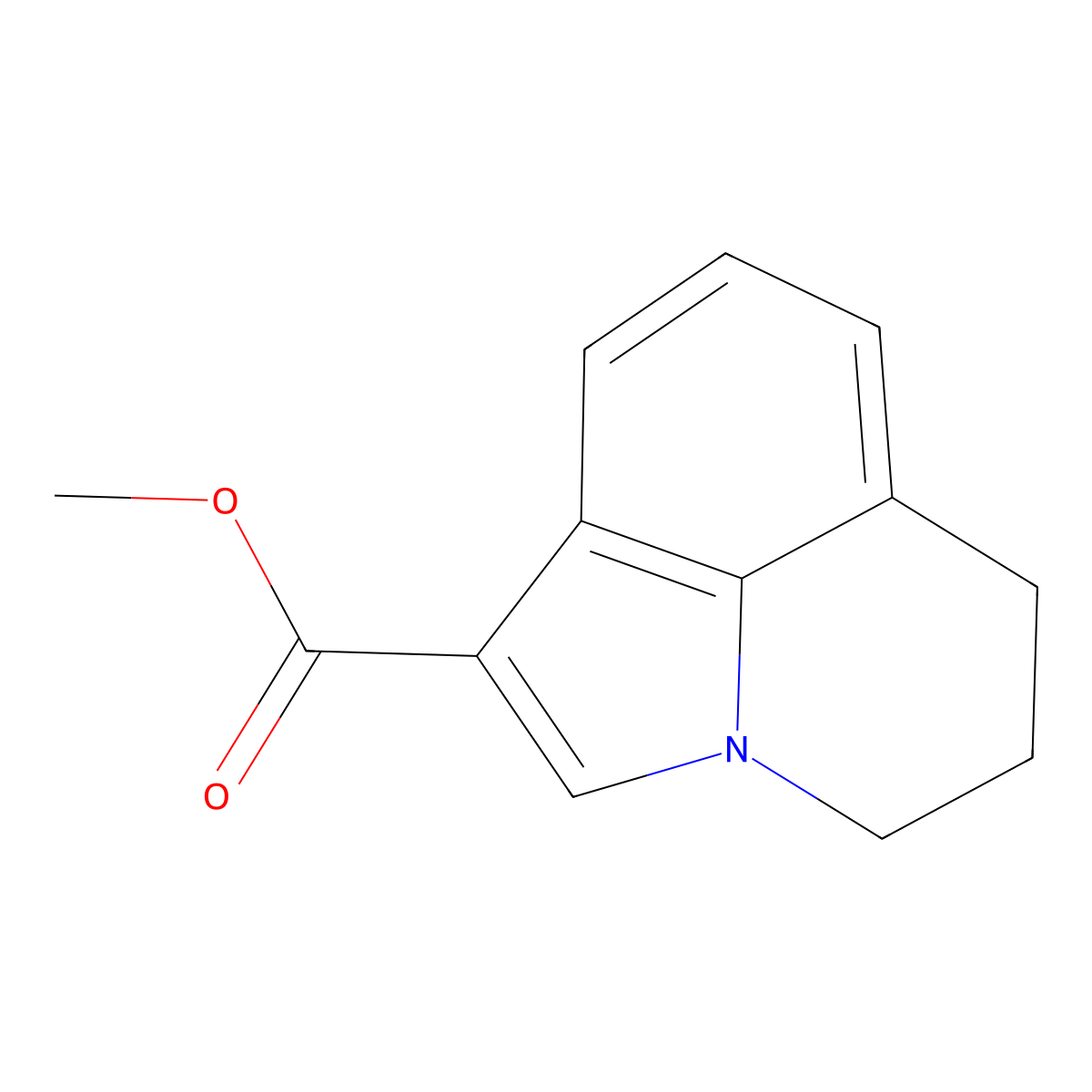 methyl 5,6-dihydro-4H-pyrrolo[3,2,1-ij]quinoline-1-carboxylate molecular structure, CAS 106202-39-5