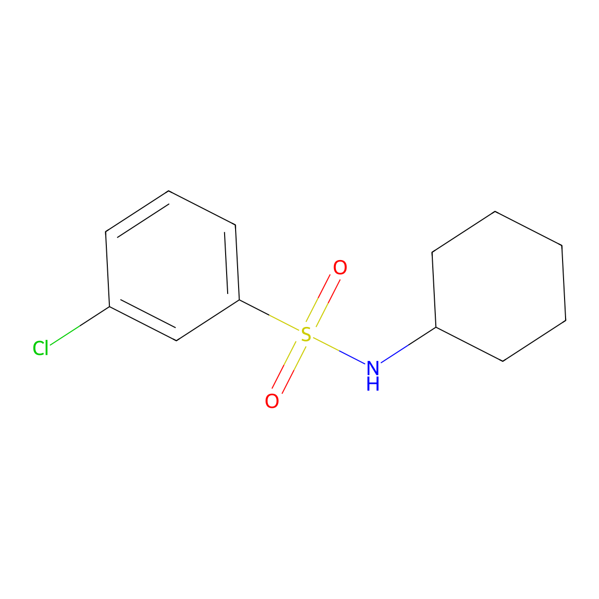 3-Chloro-n-cyclohexylbenzene-1-sulfonamide molecular structure, CAS 1062029-36-0