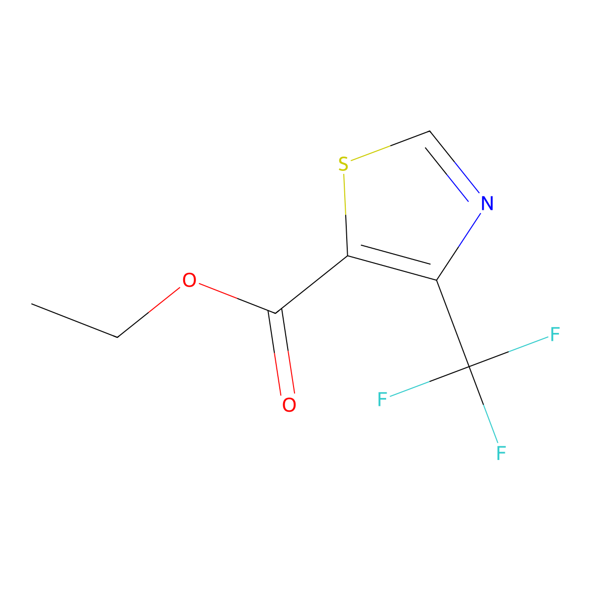 Ethyl 4-(trifluoromethyl)thiazole-5-carboxylate molecular structure, CAS 106203-24-1
