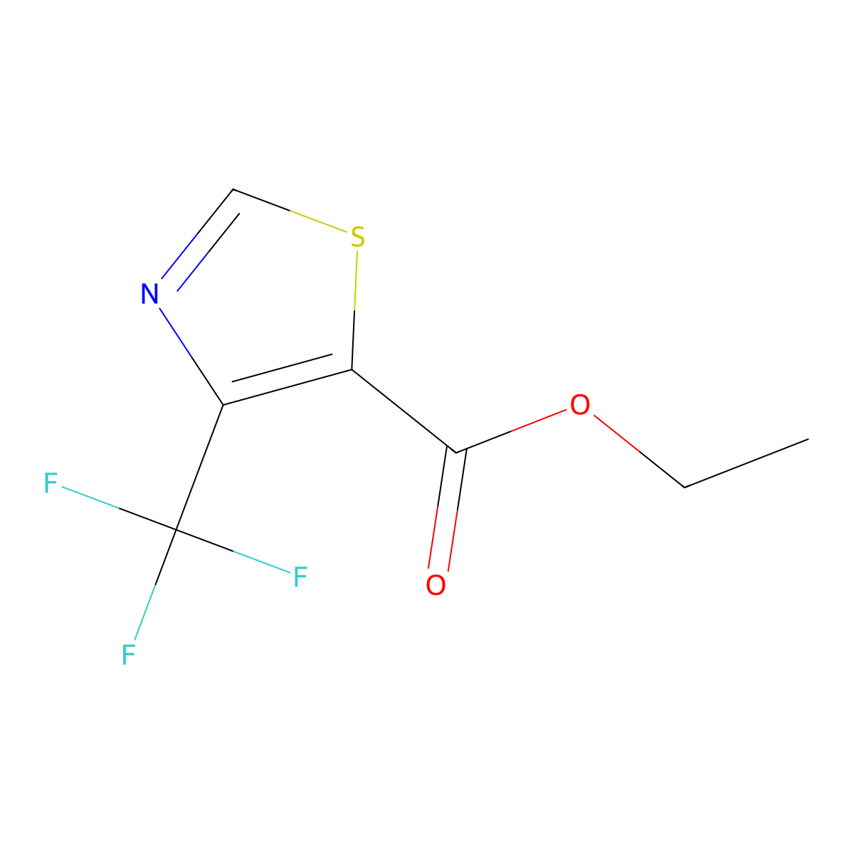 Ethyl 4-(trifluoromethyl)thiazole-5-carboxylate molecular structure, CAS 106203-24-1