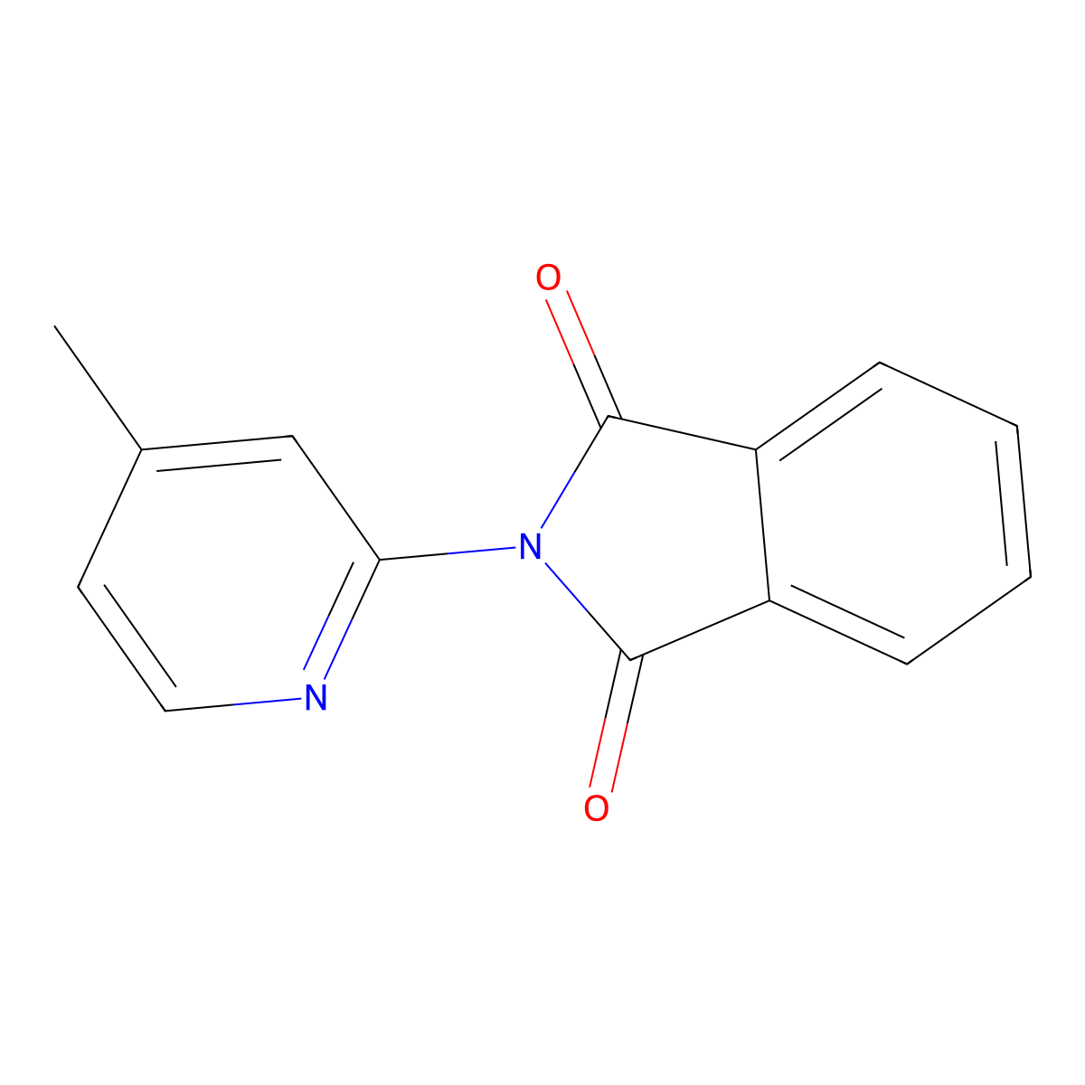 4-Methyl-2-phthalimidopyridine molecular structure, CAS 106204-03-9