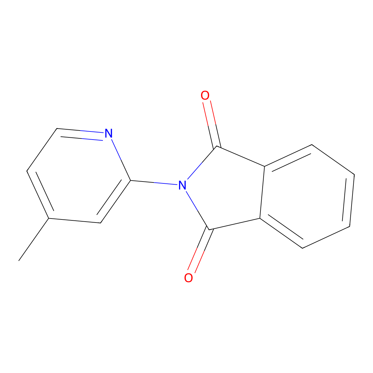 4-Methyl-2-phthalimidopyridine molecular structure, CAS 106204-03-9