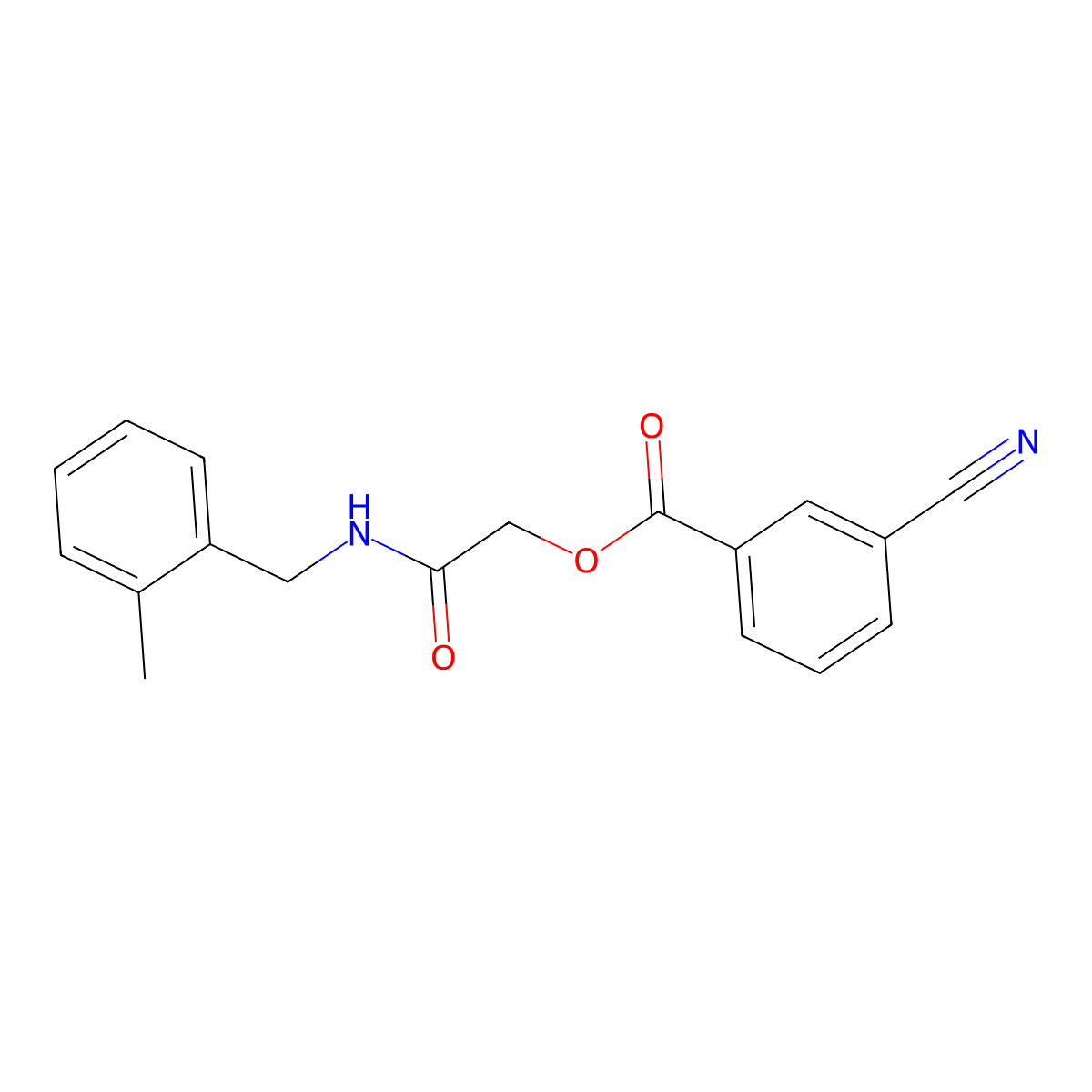 2-((2-Methylbenzyl)amino)-2-oxoethyl 3-cyanobenzoate molecular structure, CAS 1062050-19-4