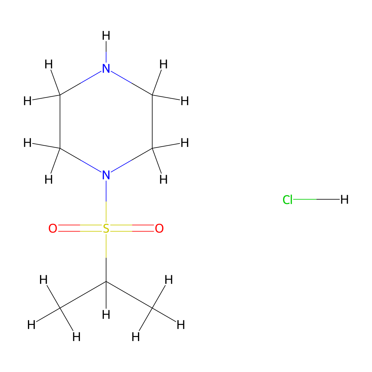 1-(Propane-2-sulfonyl)piperazine hydrochloride molecular structure, CAS 1062059-60-2