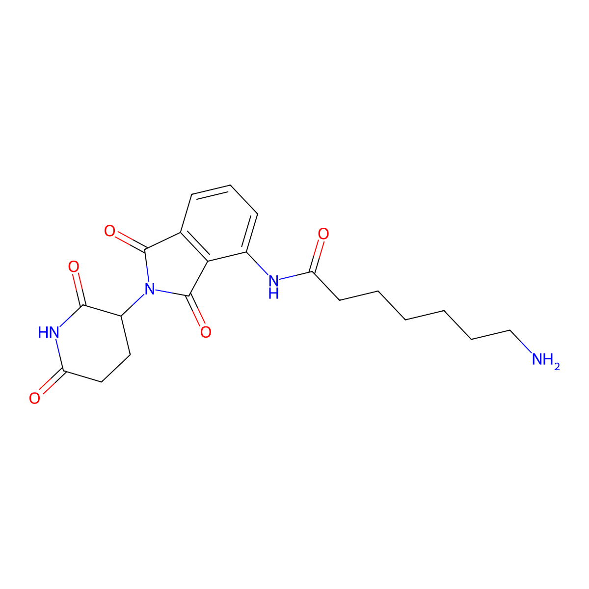 Pomalidomide-amido-C6-amine molecular structure, CAS 1062121-31-6