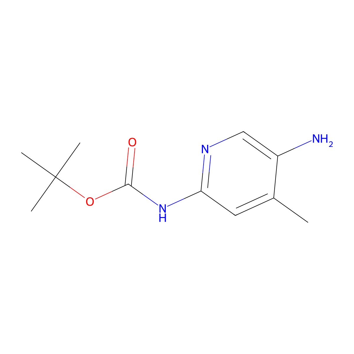 tert-Butyl (5-amino-4-methylpyridin-2-yl)carbamate molecular structure, CAS 1062134-50-2
