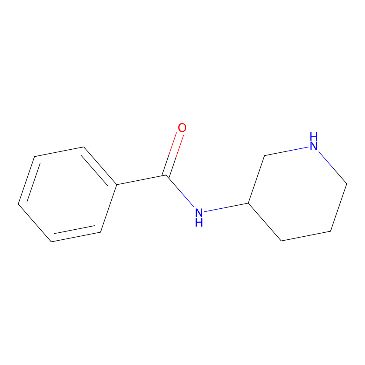 (R)-N-(piperidin-3-yl)benzamide molecular structure, CAS 1062136-14-4
