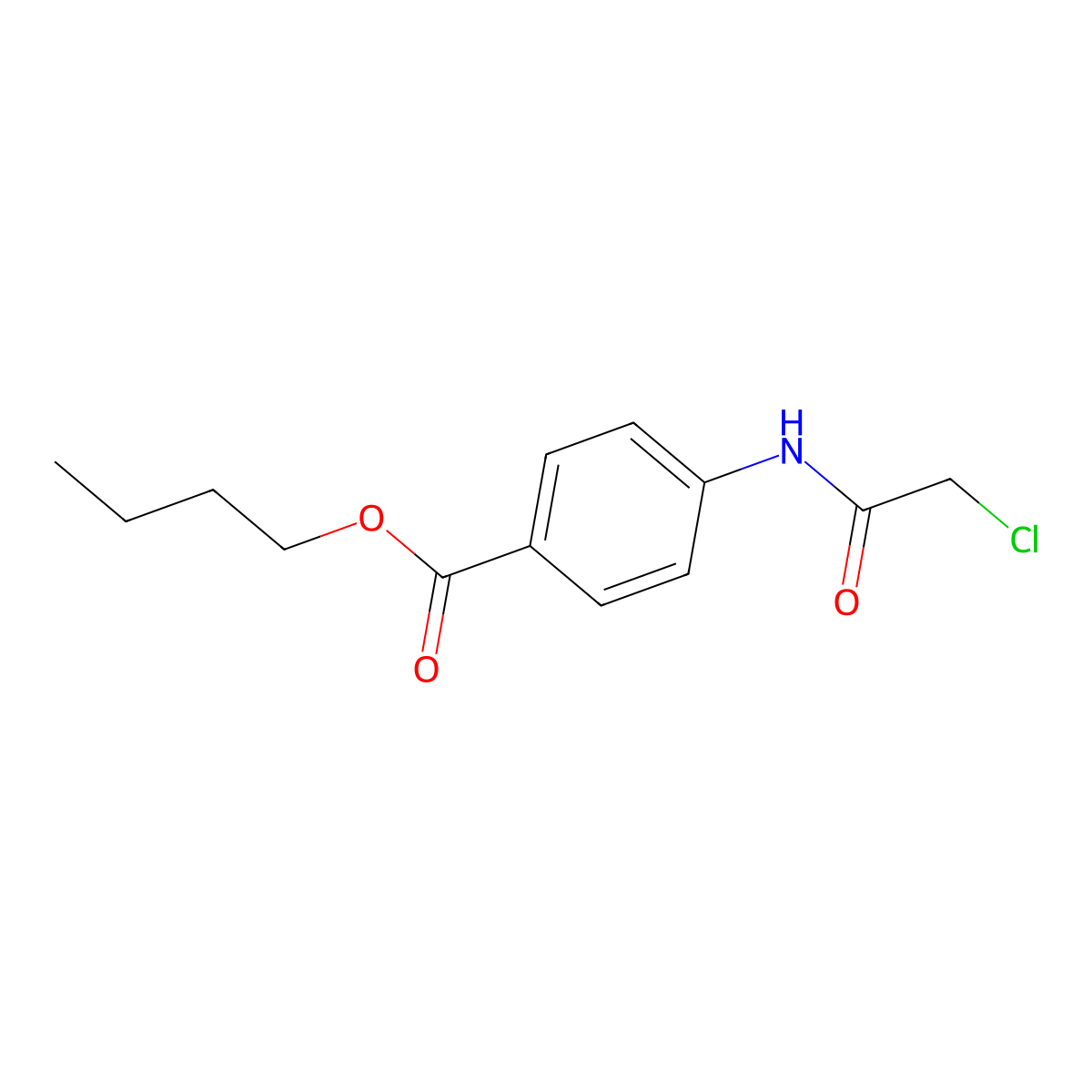Butyl 4-(2-chloroacetamido)benzoate molecular structure, CAS 106214-24-8