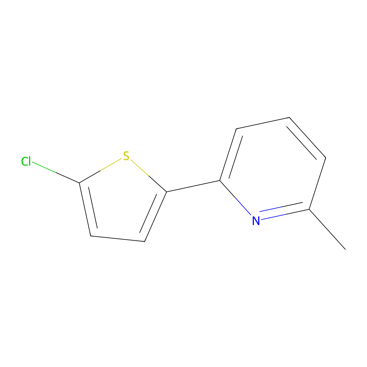 2-(5-Chloro-2-thienyl)-6-methylpyridine molecular structure, CAS 1062177-19-8
