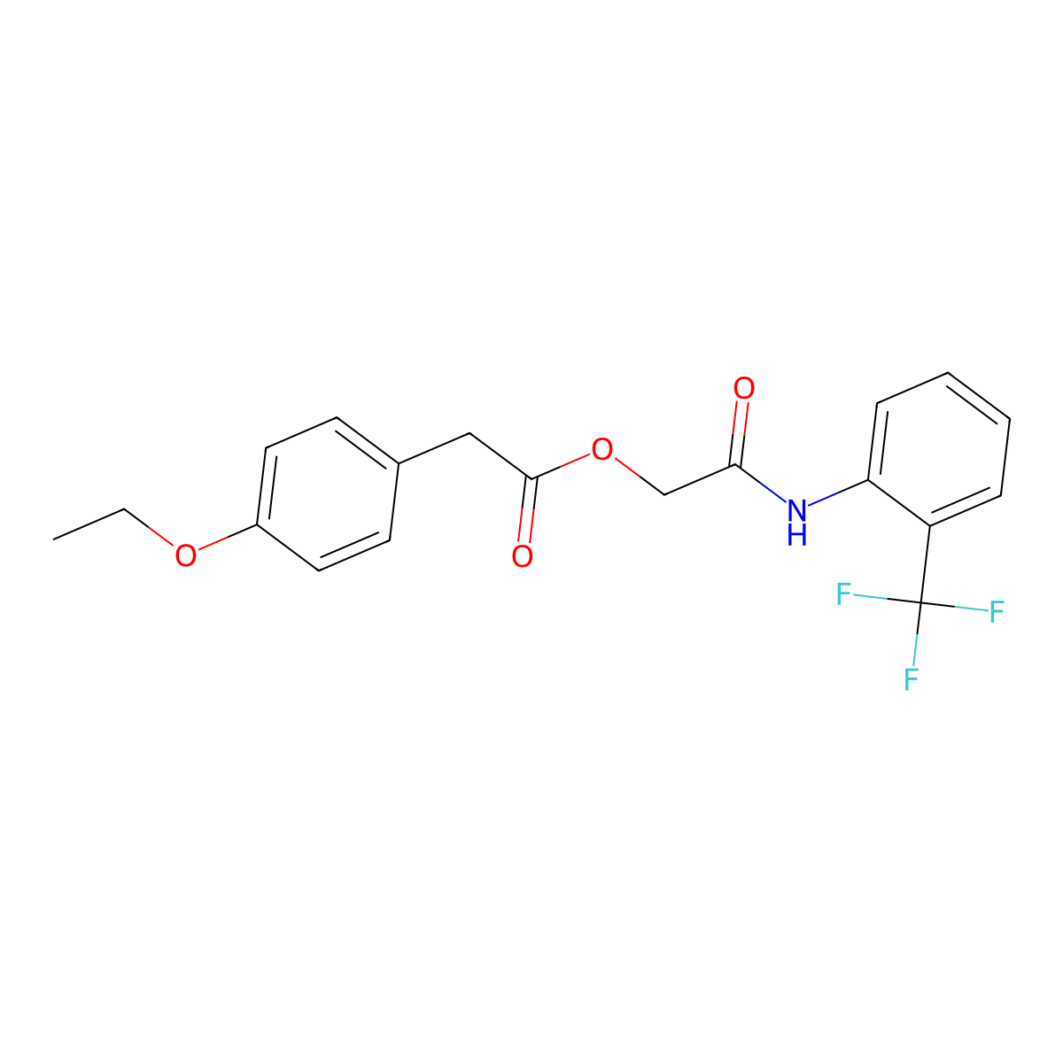 2-Oxo-2-{[2-(trifluoromethyl)phenyl]amino}ethyl (4-ethoxyphenyl)acetate molecular structure, CAS 1062186-46-2