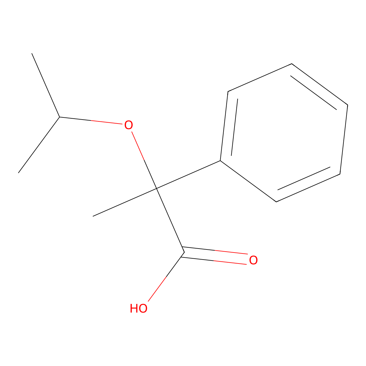 Alpha-isopropoxy phenylpropanoic acid molecular structure, CAS 1062207-51-5