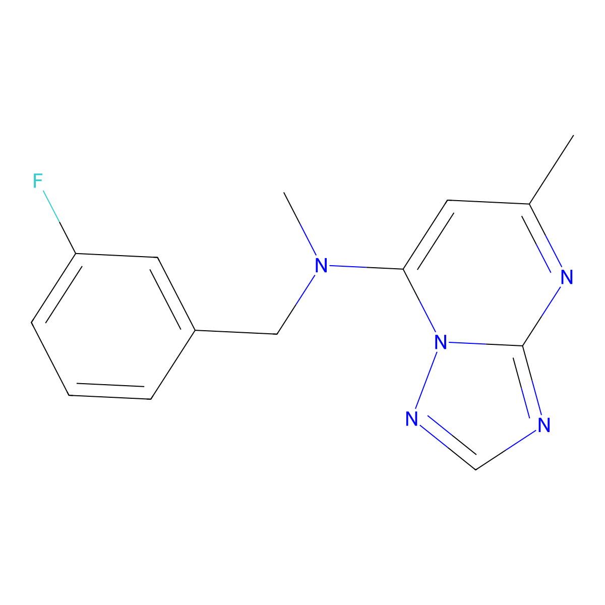 N-[(3-fluorophenyl)methyl]-N,5-dimethyl-[1,2,4]triazolo[1,5-a]pyrimidin-7-amine molecular structure, CAS 1062257-00-4
