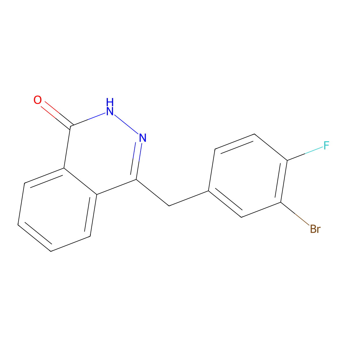 4-(3-Bromo-4-fluorobenzyl)phthalazin-1(2H)-one molecular structure, CAS 1062292-60-7