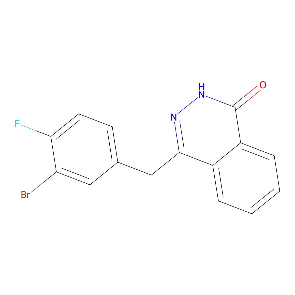 4-(3-Bromo-4-fluorobenzyl)phthalazin-1(2H)-one molecular structure, CAS 1062292-60-7