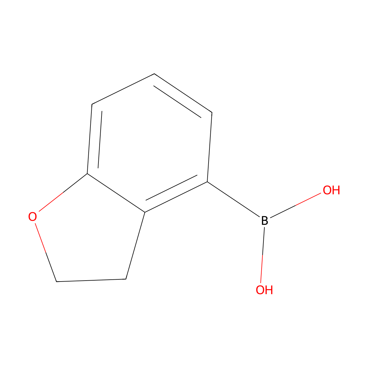(2,3-Dihydro-1-benzofuran-4-yl)boronic acid molecular structure, CAS 1062293-35-9