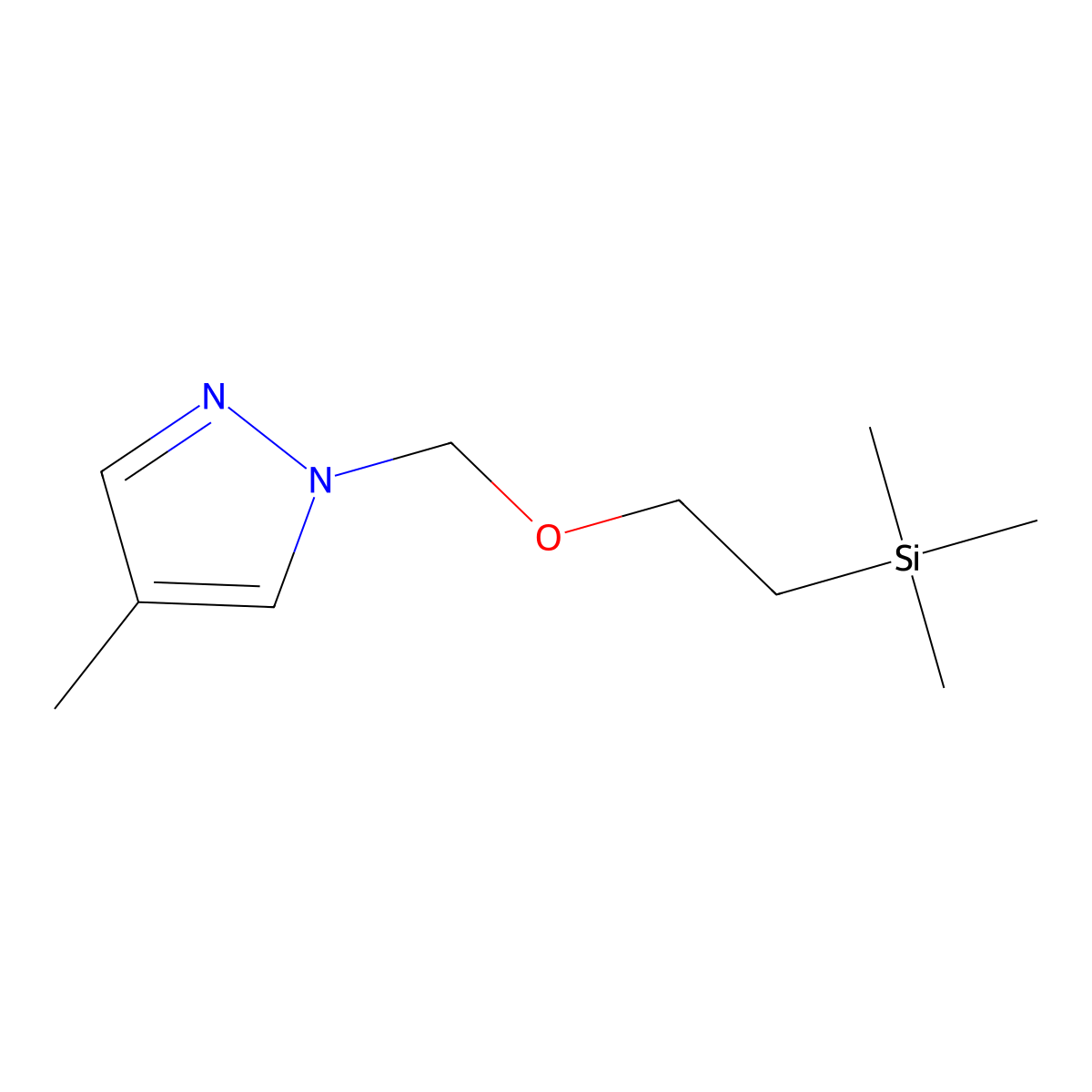 4-Methyl-1-[[2-(trimethylsilyl)ethoxy]methyl]-1H-pyrazole molecular structure, CAS 1062322-26-2