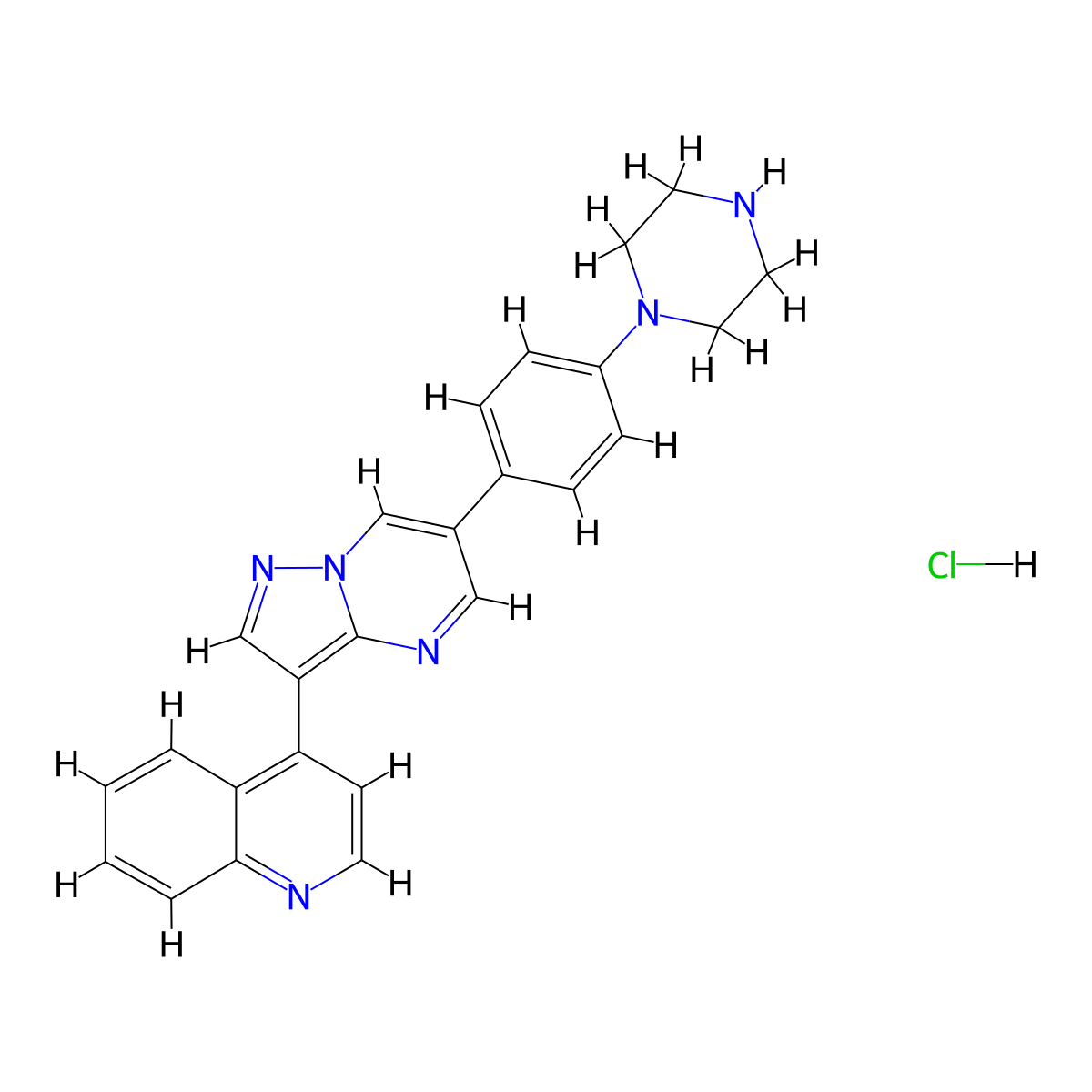 LDN-193189 monohydrochloride molecular structure, CAS 1062368-62-0