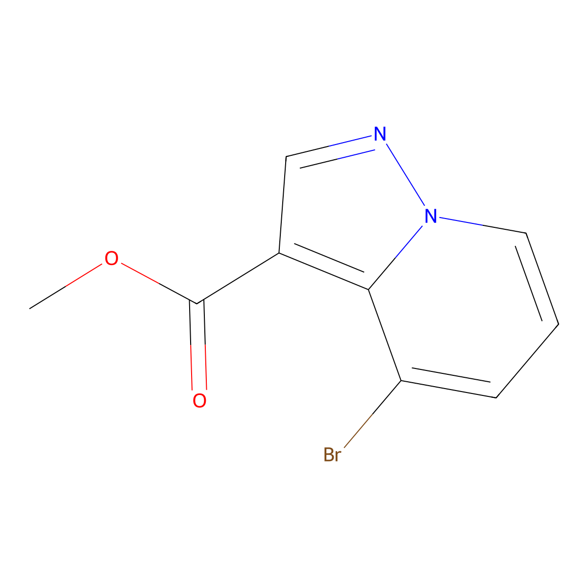 Pyrazolo[1,5-a]pyridine-3-carboxylic acid, 4-bromo-, methyl ester molecular structure, CAS 1062368-71-1