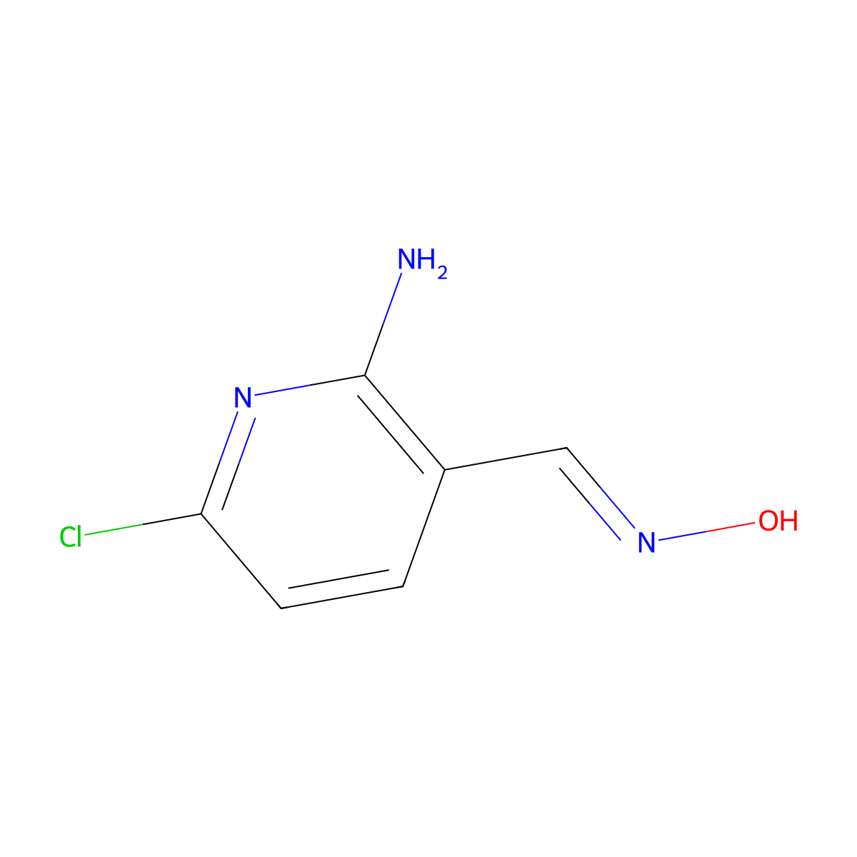 6-Chloro-3-[(hydroxyimino)methyl]pyridin-2-amine molecular structure, CAS 1062369-45-2