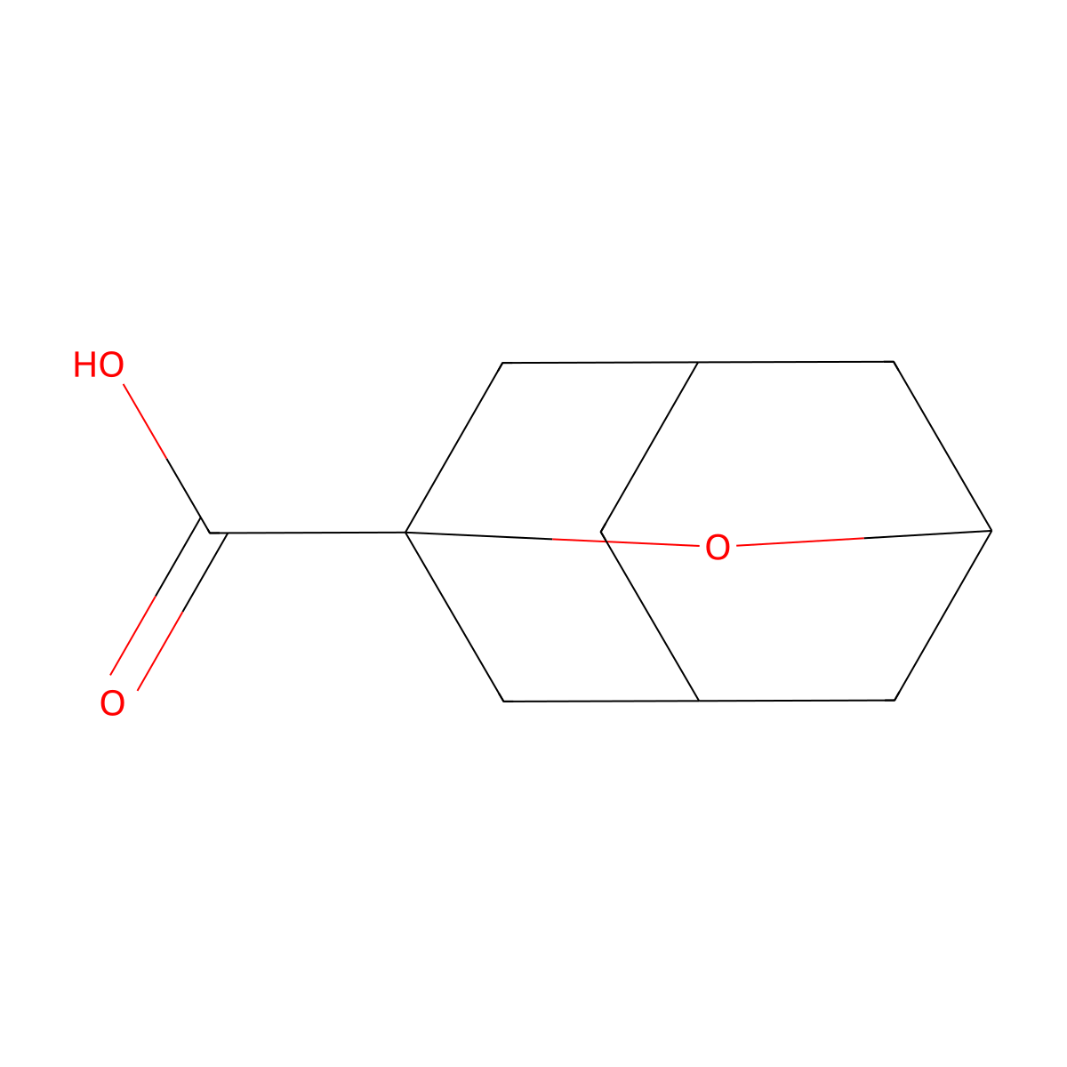 2-Oxatricyclo[3.3.1.1,3,7]decane-1-carboxylic acid molecular structure, CAS 106237-17-6