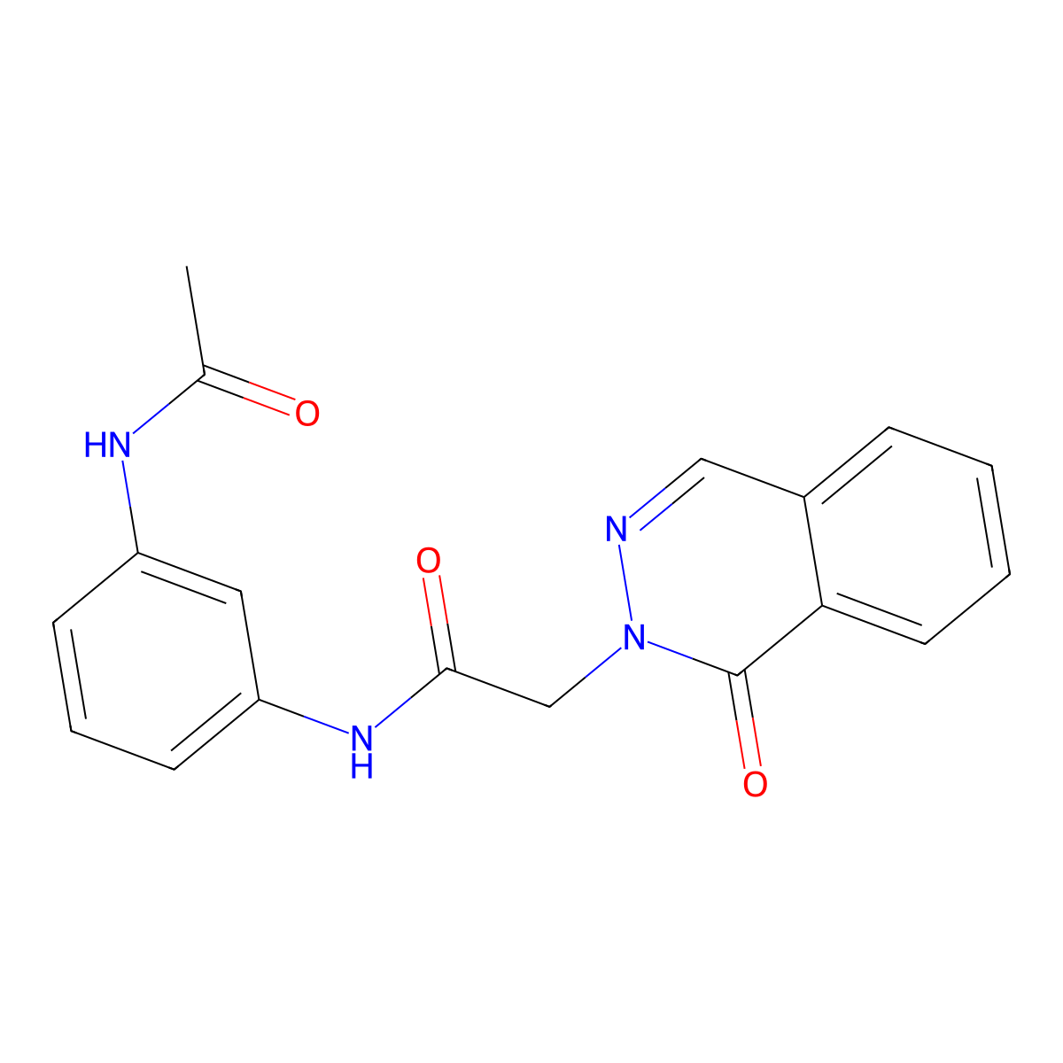 N-[3-(acetylamino)phenyl]-2-(1-oxophthalazin-2(1H)-yl)acetamide molecular structure, CAS 1062393-28-5