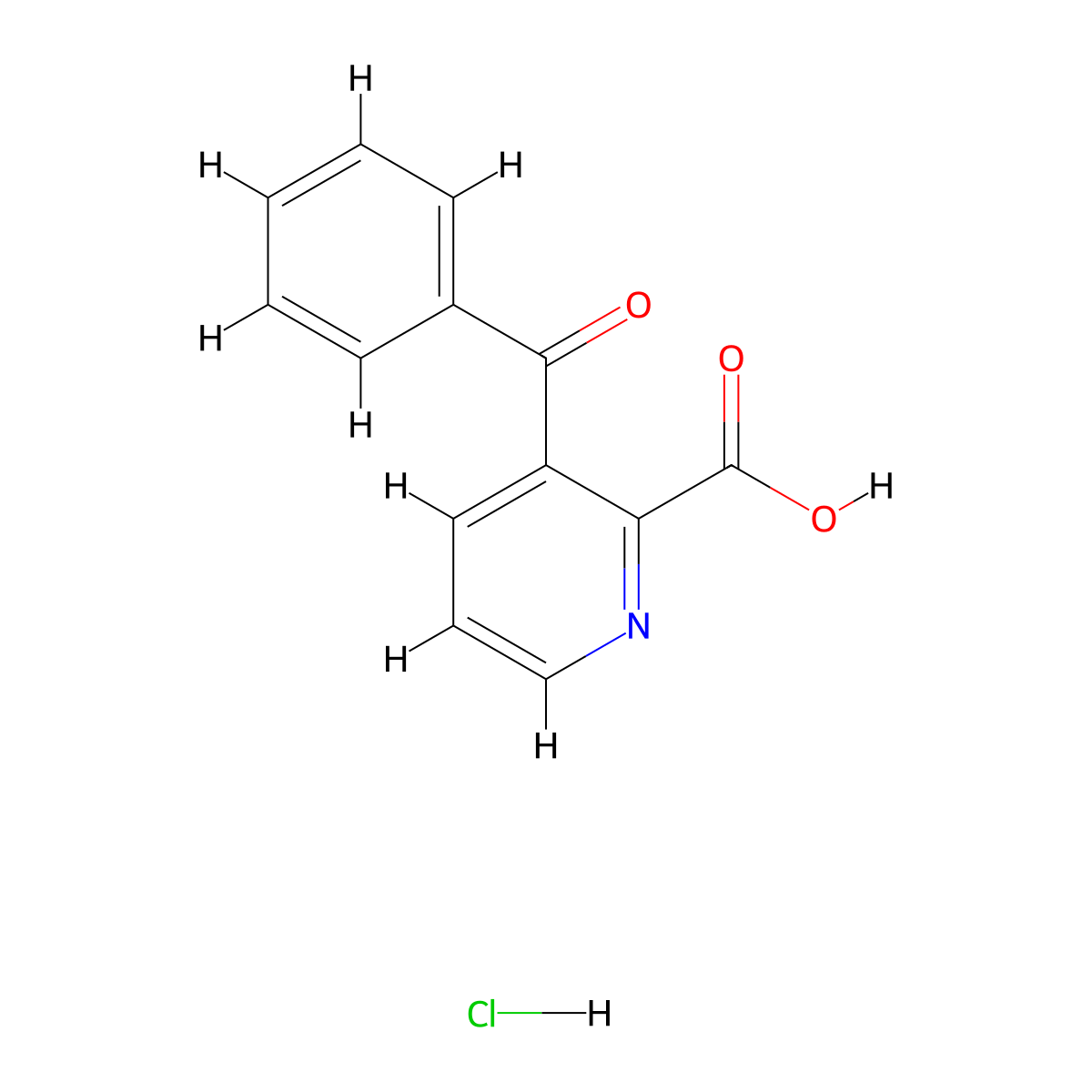 3-Benzoylpyridine-2-carboxylic acid hydrochloride molecular structure, CAS 106240-68-0
