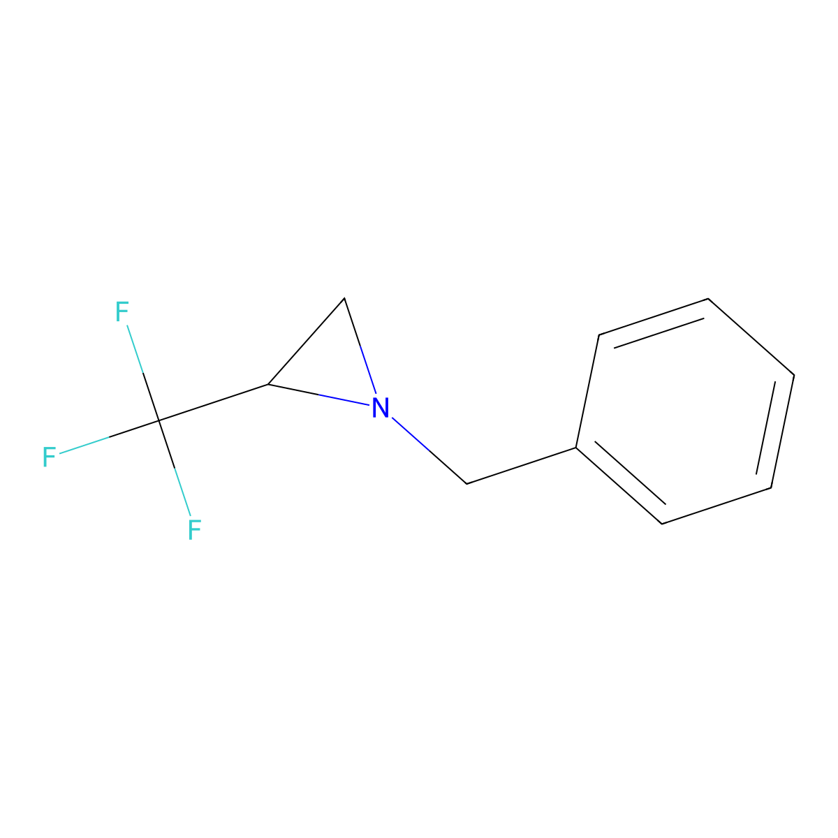 1-Benzyl-2-(trifluoromethyl)aziridine molecular structure, CAS 106240-89-5