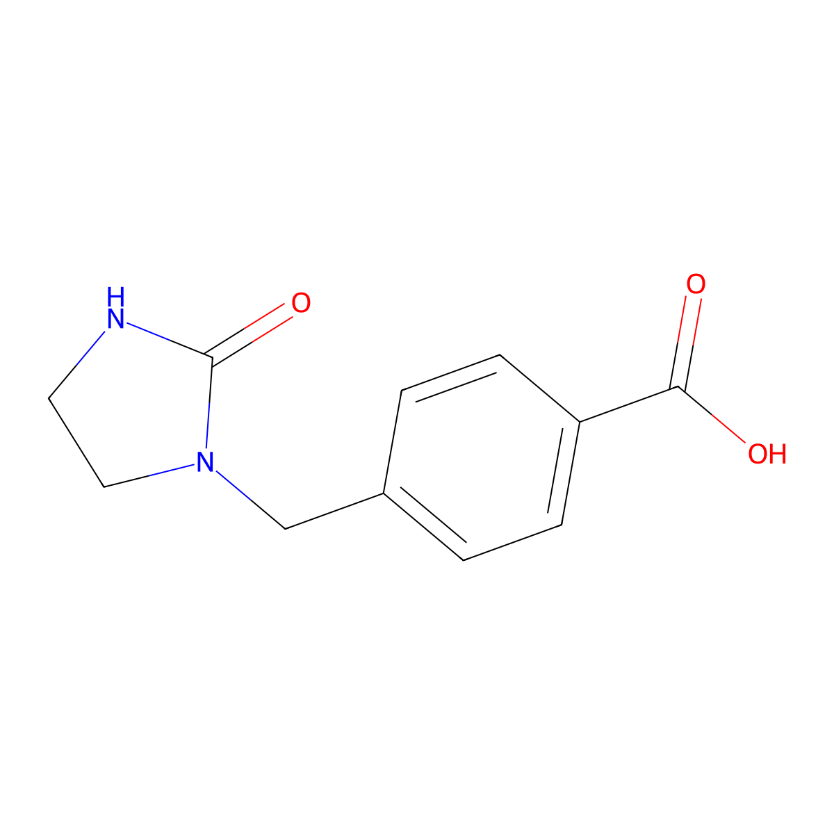 4-[(2-Oxoimidazolidin-1-yl)methyl]benzoic acid molecular structure, CAS 1062401-04-0