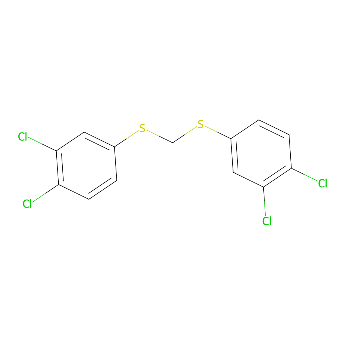 Bis(3,4-dichlorophenylthio)methane molecular structure, CAS 106241-40-1
