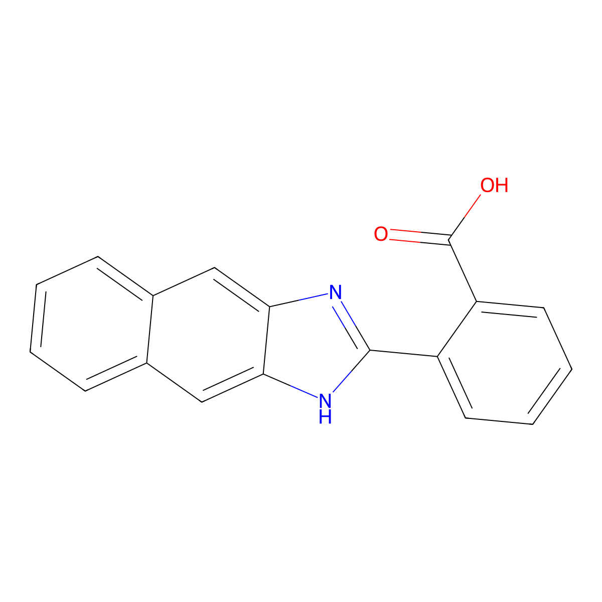 Benzoic acid, 2-(1H-naphth[2,3-d]imidazol-2-yl)- molecular structure, CAS 106242-29-9