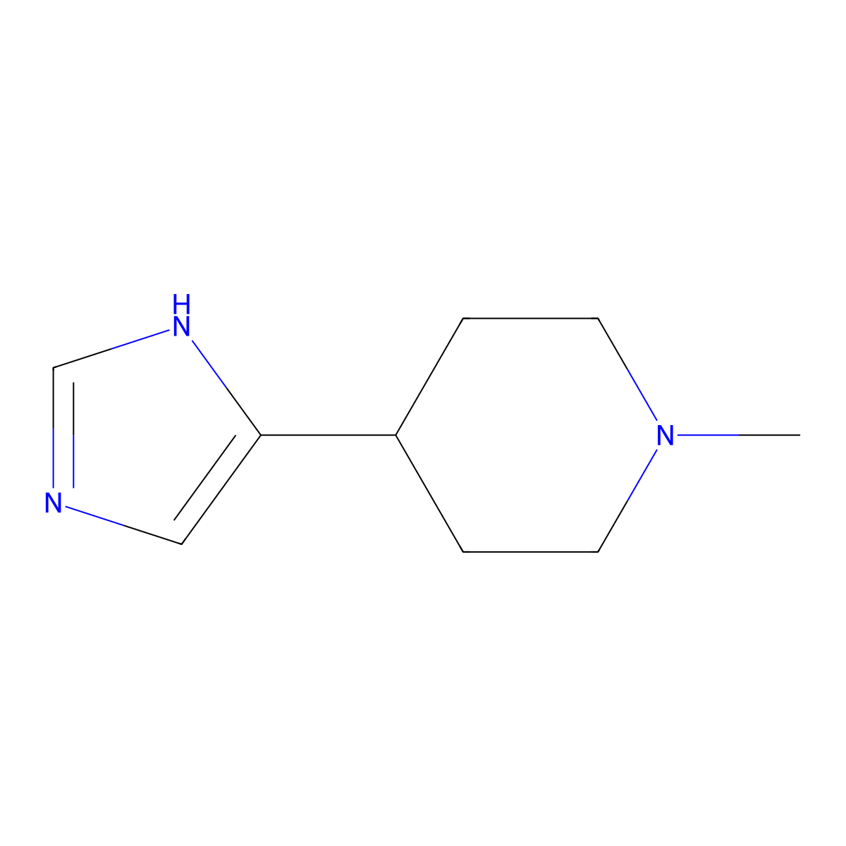 4-(1h-Imidazol-4-yl)-1-methylpiperidine molecular structure, CAS 106243-44-1