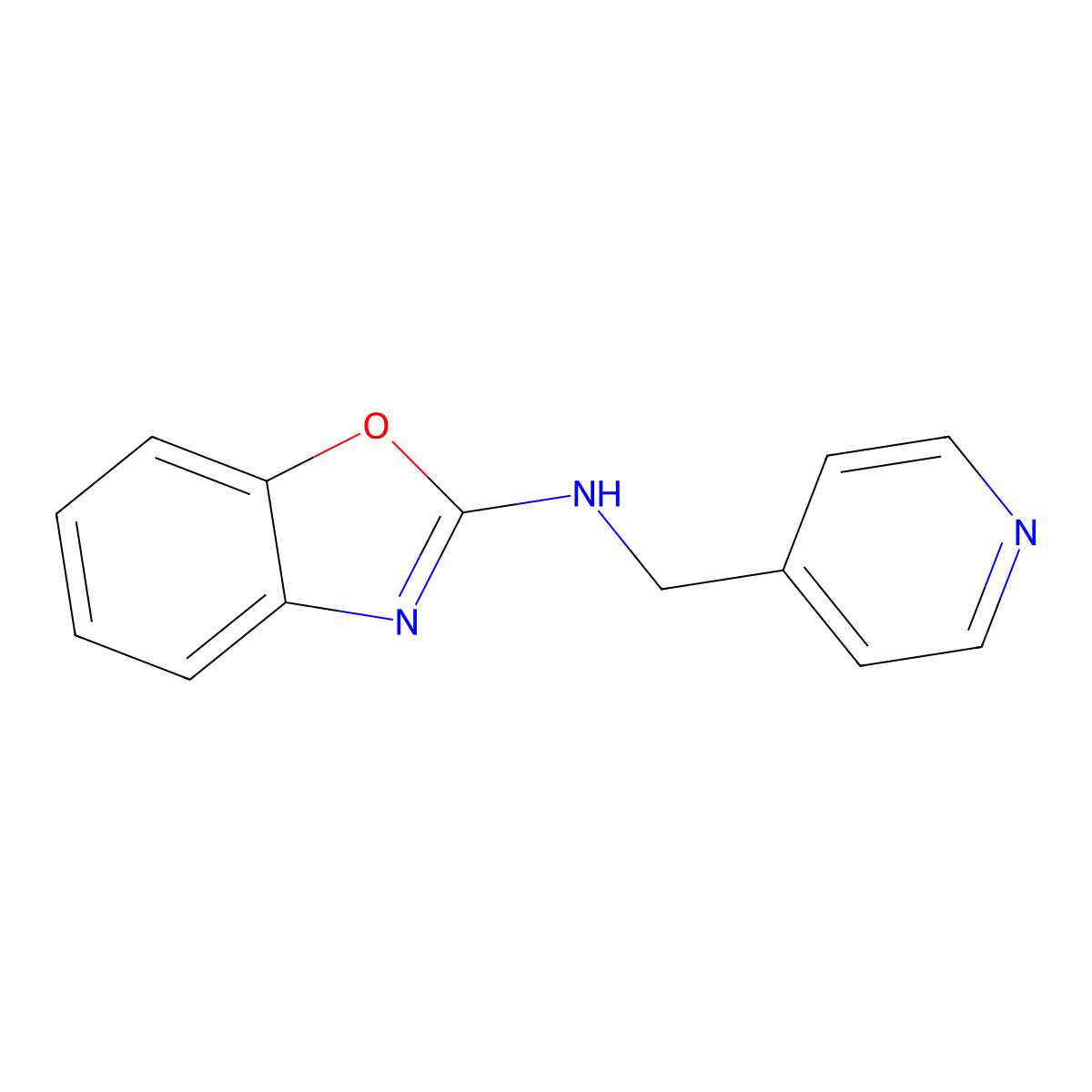 N-(4-pyridinylmethyl)-2-benzoxazolamine molecular structure, CAS 106245-01-6