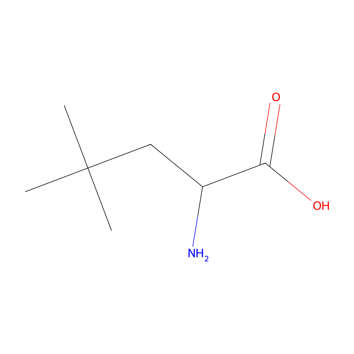2-Amino-3-tert-butylpropionic acid molecular structure, CAS 106247-35-2