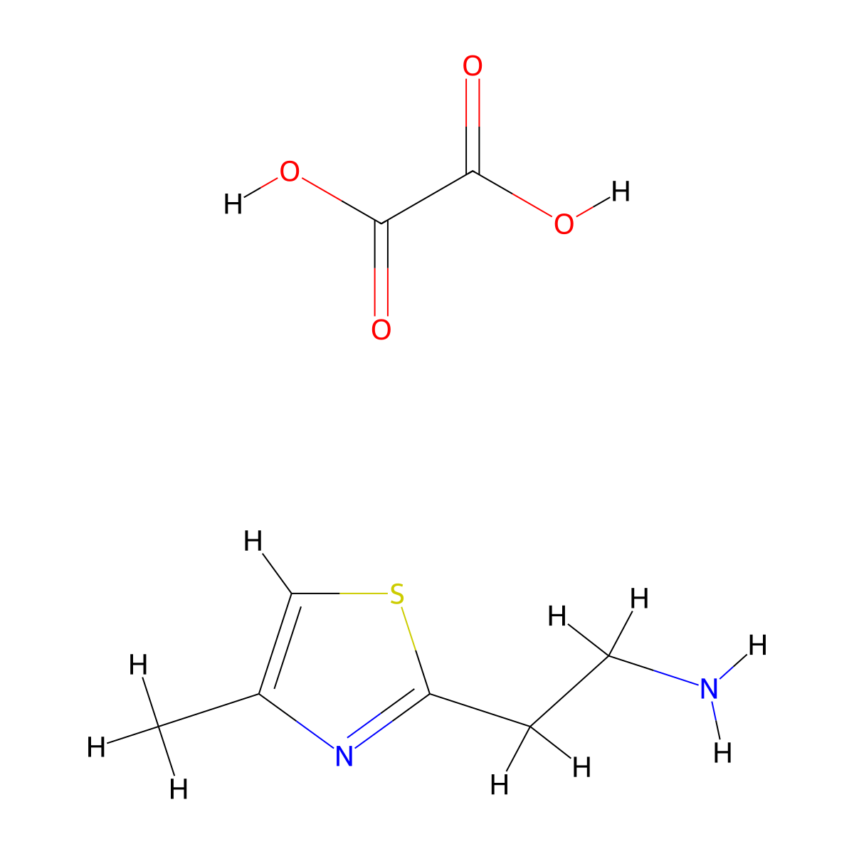 2-(4-Methyl-1,3-thiazol-2-yl)ethan-1-amine; oxalic acid molecular structure, CAS 1062482-23-8