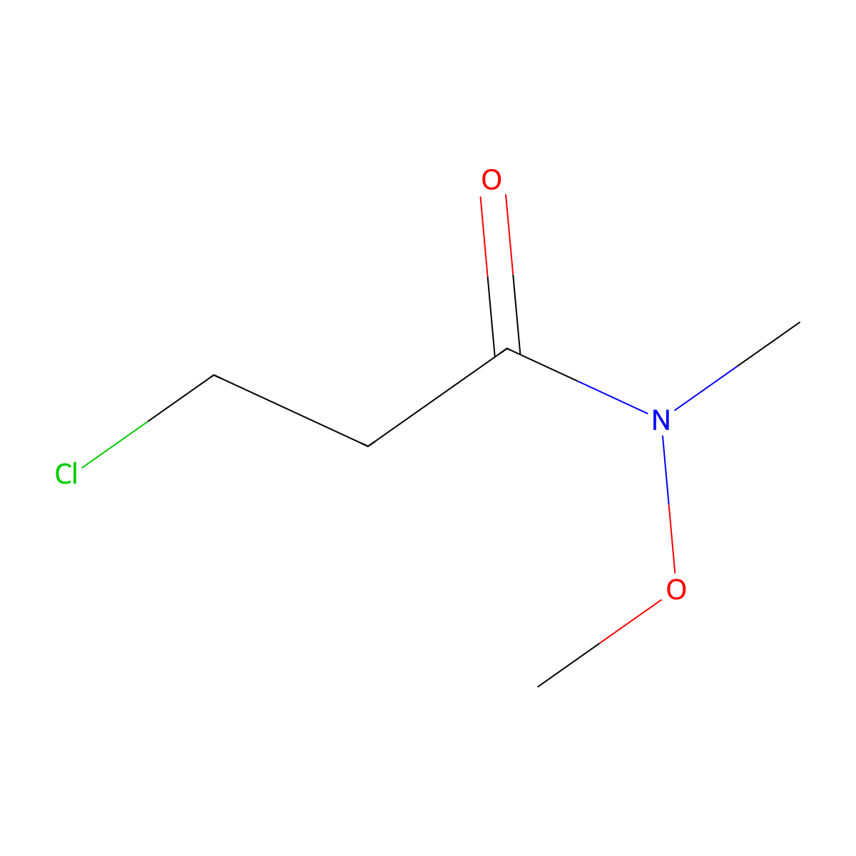 3-chloro-N-methoxy-N-methylpropanamide molecular structure, CAS 1062512-53-1