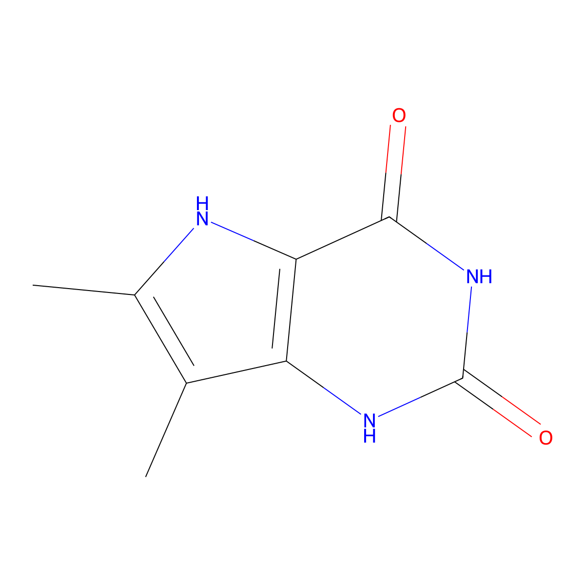 6,7-Dimethyl-1,5-dihydropyrrolo[3,2-d]pyrimidine-2,4-dione molecular structure, CAS 1062517-27-4