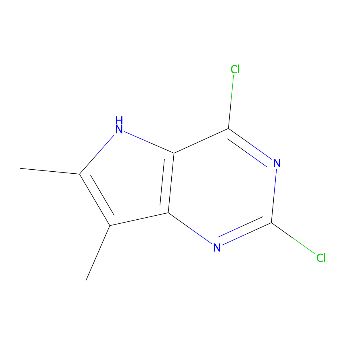 2,4-Dichloro-6,7-dimethyl-5h-pyrrolo[3,2-d]pyrimidine molecular structure, CAS 1062517-28-5