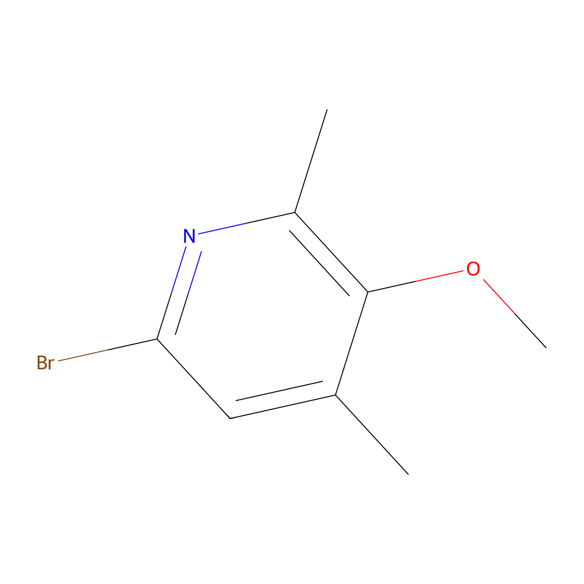 6-Bromo-3-methoxy-2,4-dimethylpyridine molecular structure, CAS 1062541-77-8