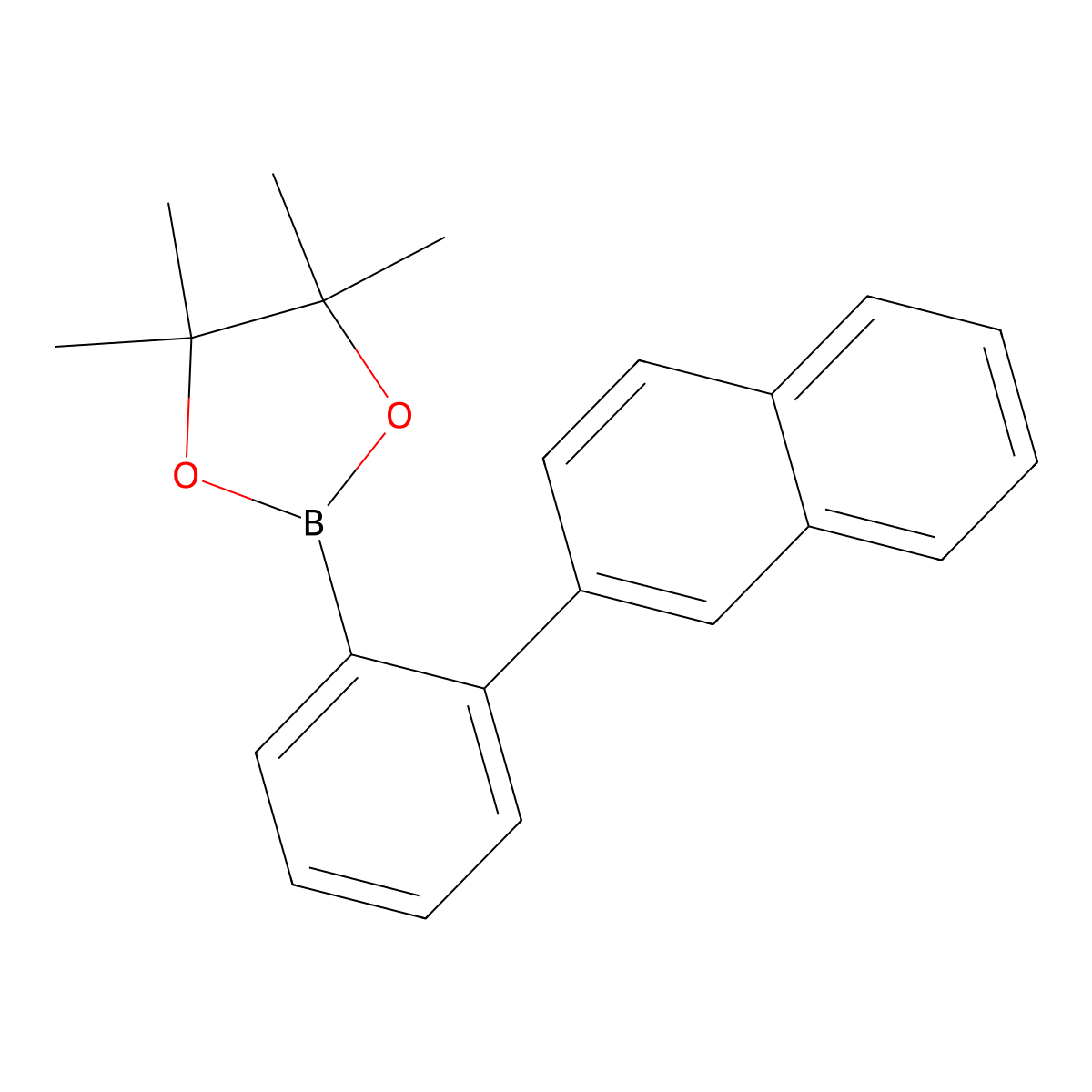 4,4,5,5-Tetramethyl-2-(2-(naphthalen-2-yl)phenyl)-1,3,2-dioxaborolane molecular structure, CAS 1062555-59-2