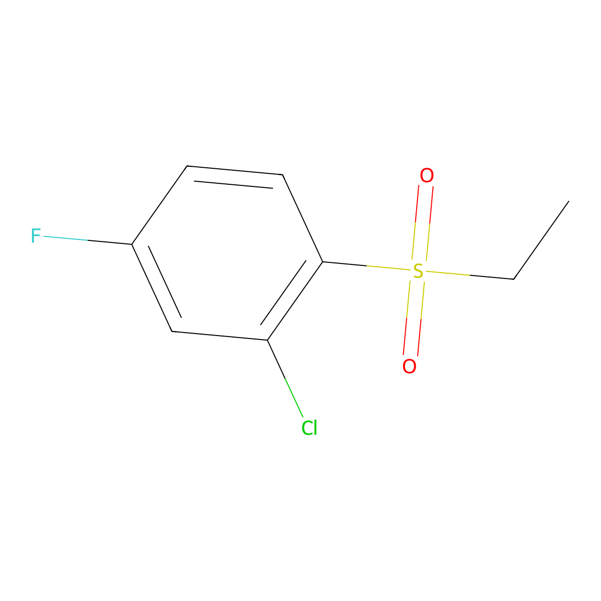 2-Chloro-1-(ethylsulfonyl)-4-fluorobenzene molecular structure, CAS 1062559-01-6