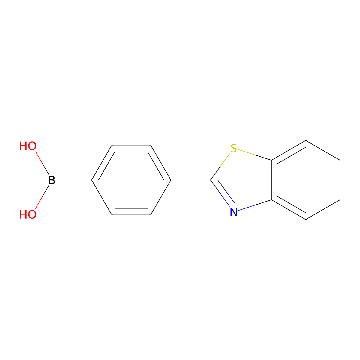 4-(Benzo[d]thiazol-2-yl)phenylboronic acid molecular structure, CAS 1062586-22-4
