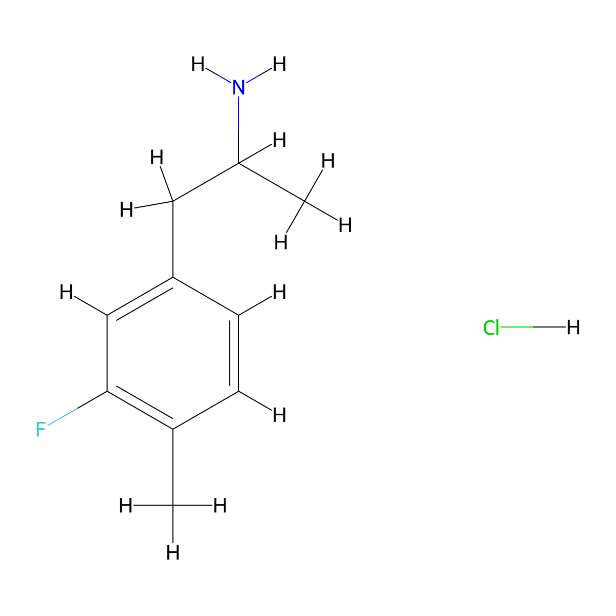 1-(3-Fluoro-4-methylphenyl)propan-2-amine hydrochloride molecular structure, CAS 1062587-62-5