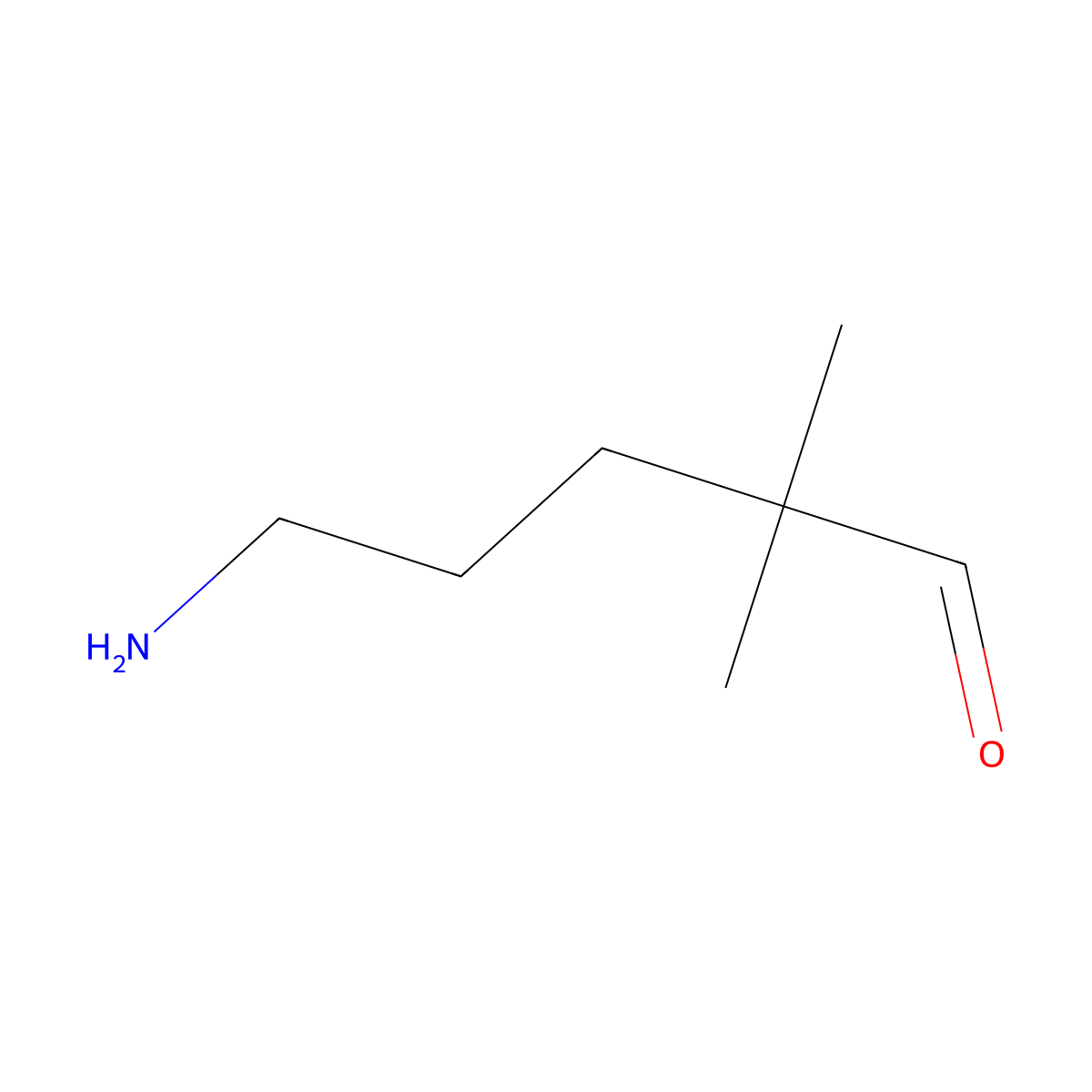5-Amino-2,2-dimethylpentanal molecular structure, CAS 1062606-73-8